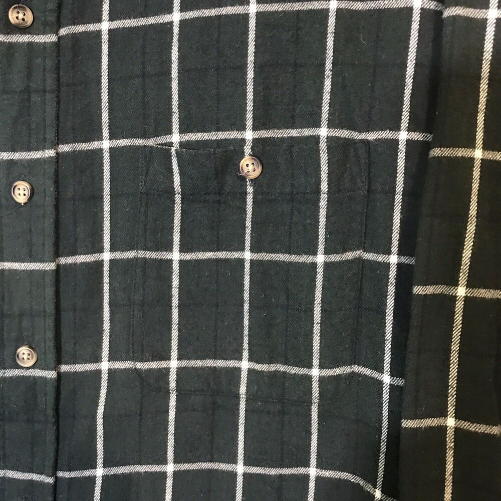David Taylor Green Plaid Cotton Shirt Men's size XL Long Sleeve Button Down Top - Picture 5 of 11